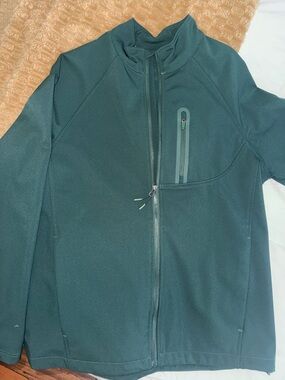 Jos. A. Bank Dark Green Full-Zip Raincoat